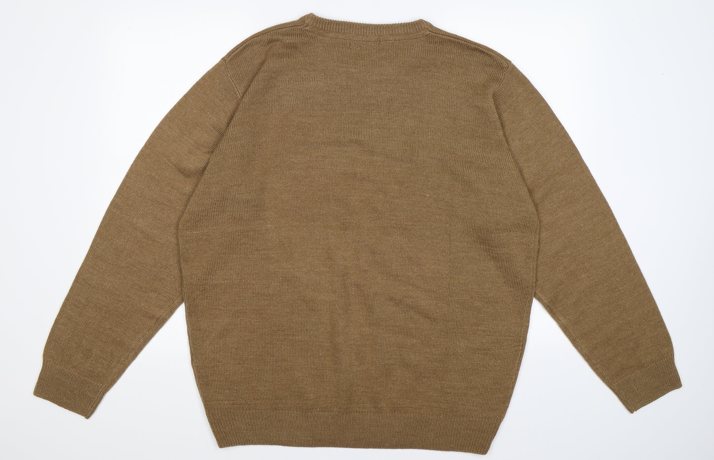 James Pringle Mens Brown  Knit Pullover Jumper Size XL