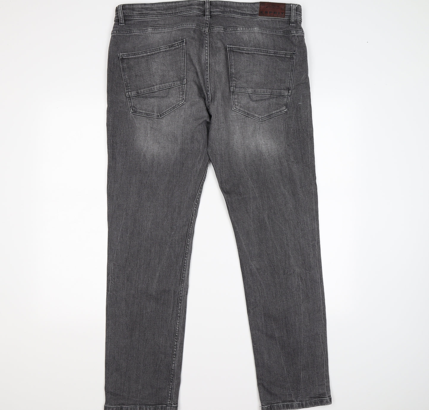 Esprit Mens Grey  Denim Straight Jeans Size 36 L32 in