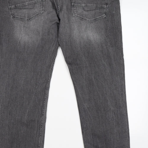 Esprit Mens Grey  Denim Straight Jeans Size 36 L32 in