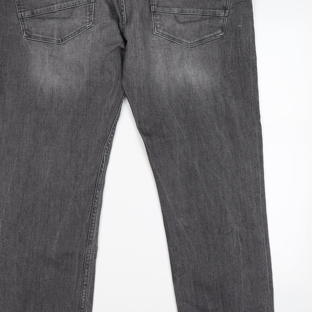 Esprit Mens Grey  Denim Straight Jeans Size 36 L32 in