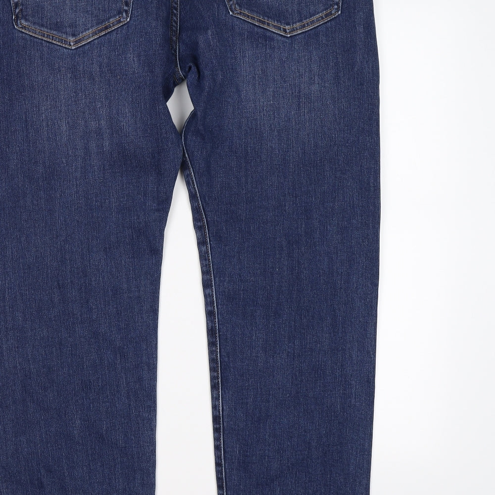 Levi's Mens Blue  Denim Straight Jeans Size 36 L32 in