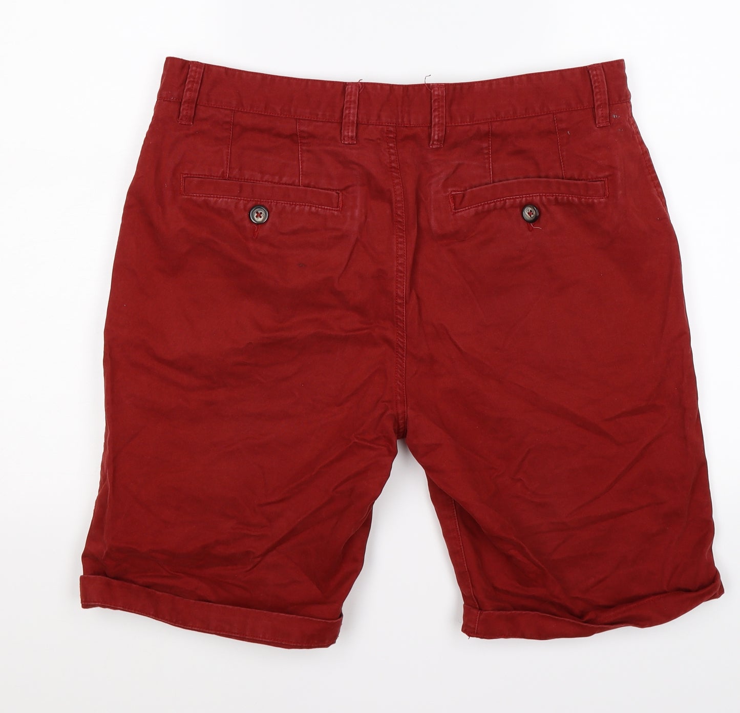 NEXT Mens Red   Chino Shorts Size 34 - THE CITY SHORT