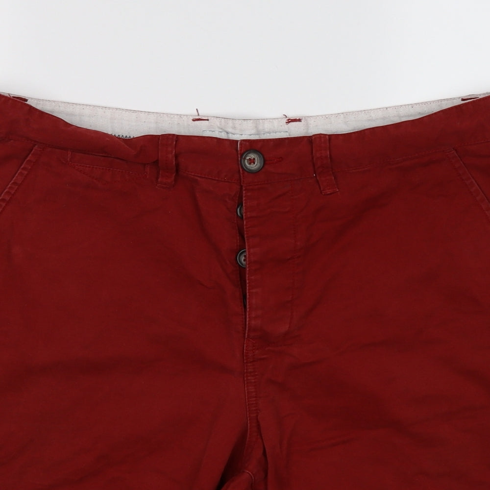 NEXT Mens Red   Chino Shorts Size 34 - THE CITY SHORT