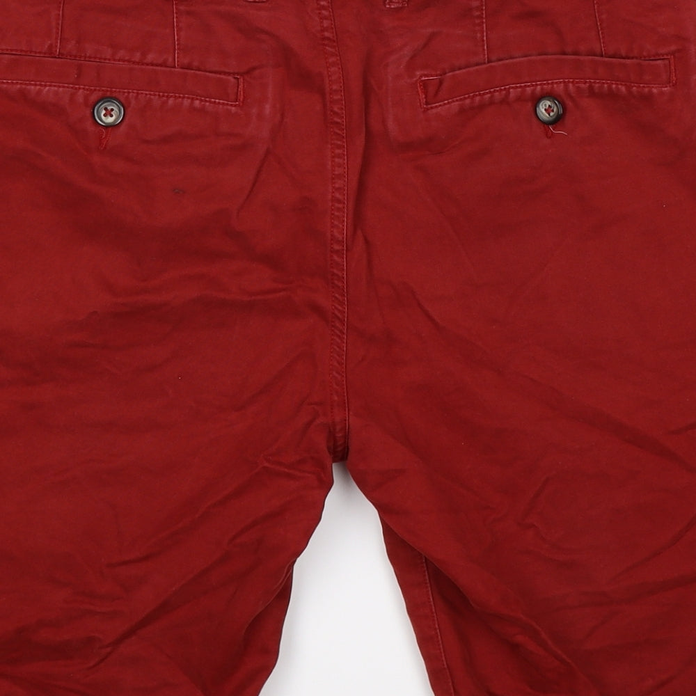 NEXT Mens Red   Chino Shorts Size 34 - THE CITY SHORT