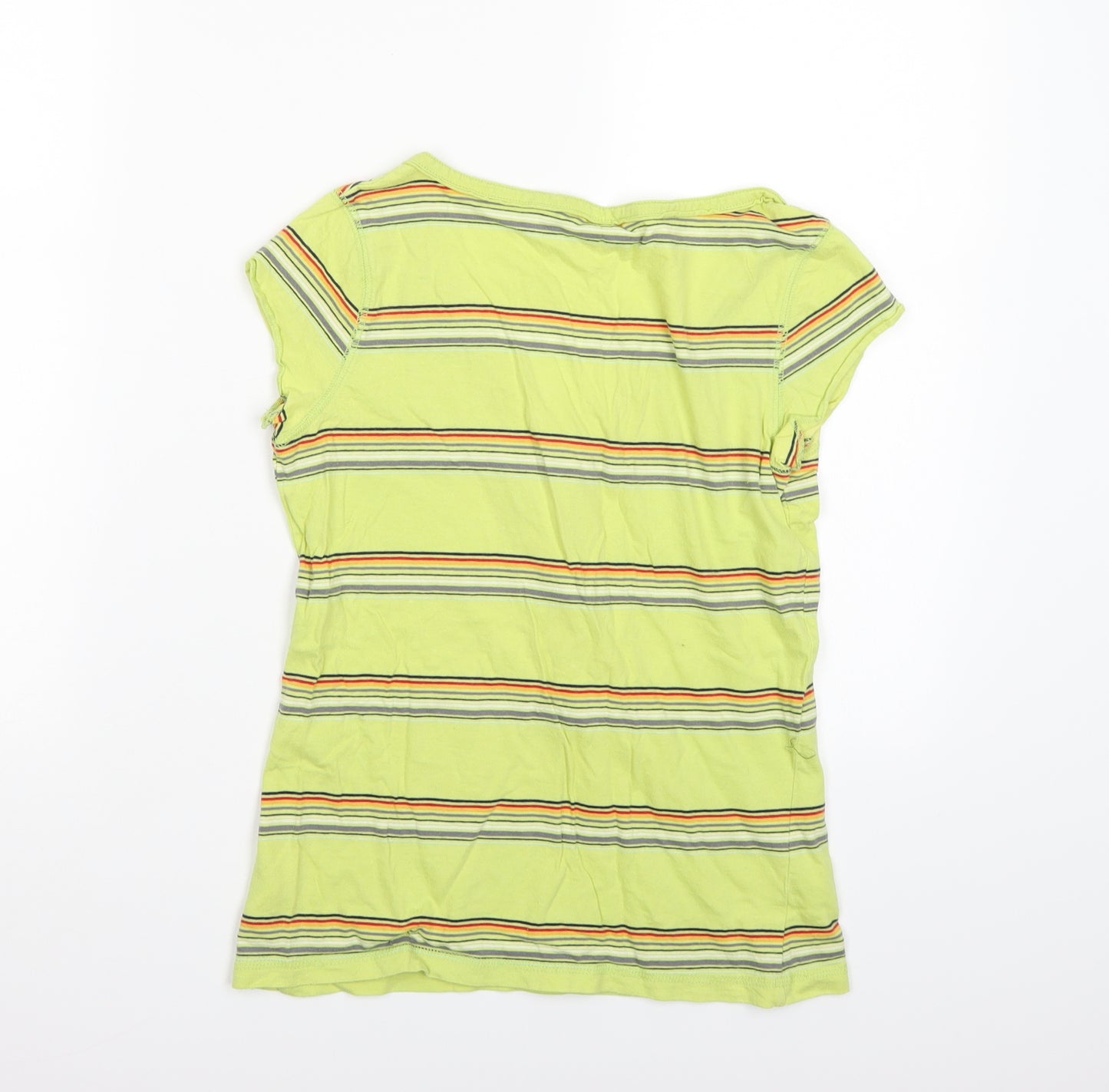 New Look Womens Gold Striped  Basic T-Shirt Size 10