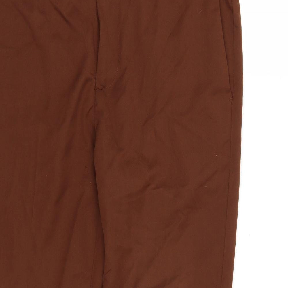 H&M Womens Brown  Rayon Chino Trousers Size 10 L26 in