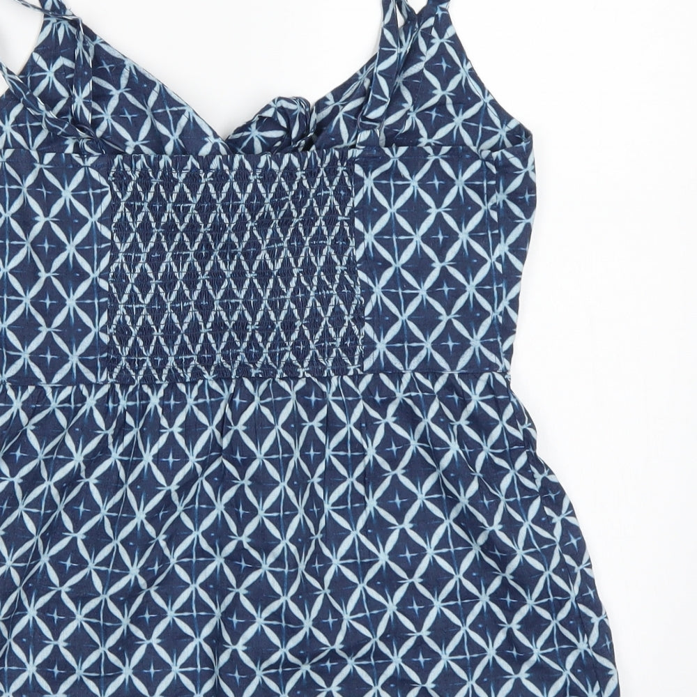 FatFace Womens Blue Geometric  Camisole Tank Size 6