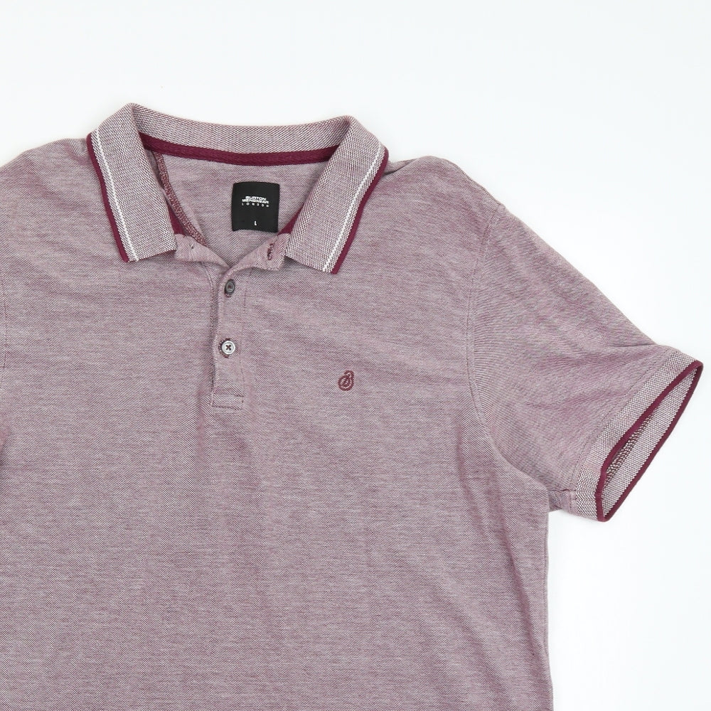Burton London  Mens Purple    Polo Size L