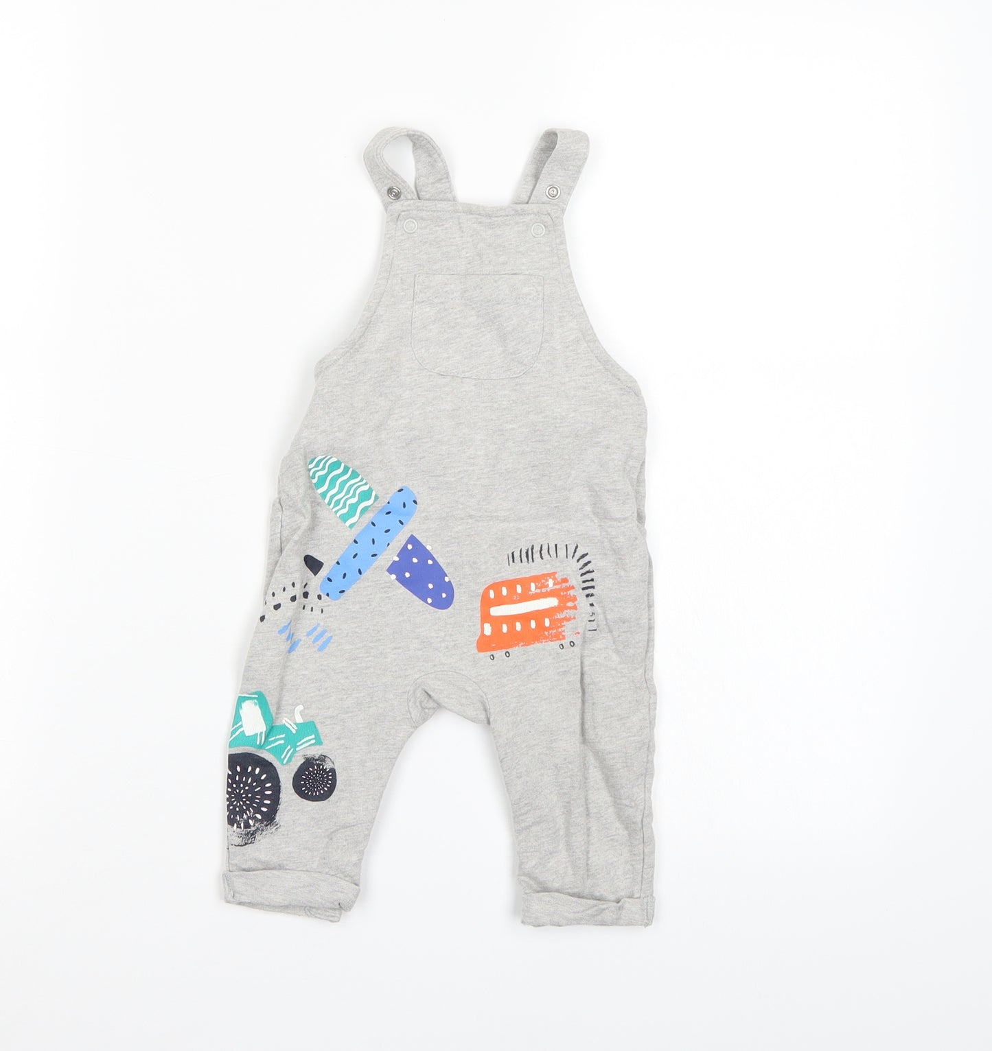 Mini Club Boys Grey  Jersey Romper One-Piece Size 3-6 Months