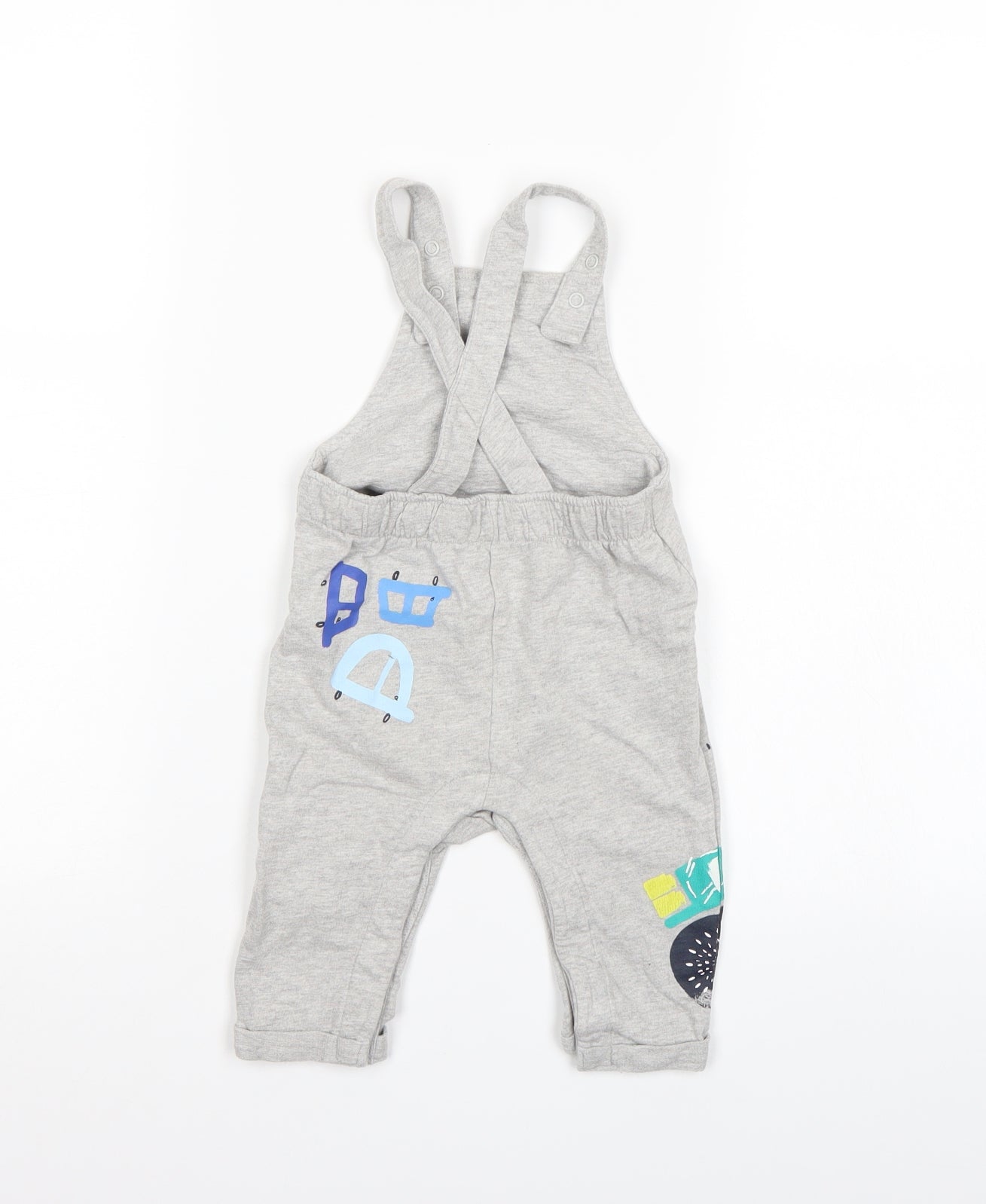 Mini Club Boys Grey  Jersey Romper One-Piece Size 3-6 Months