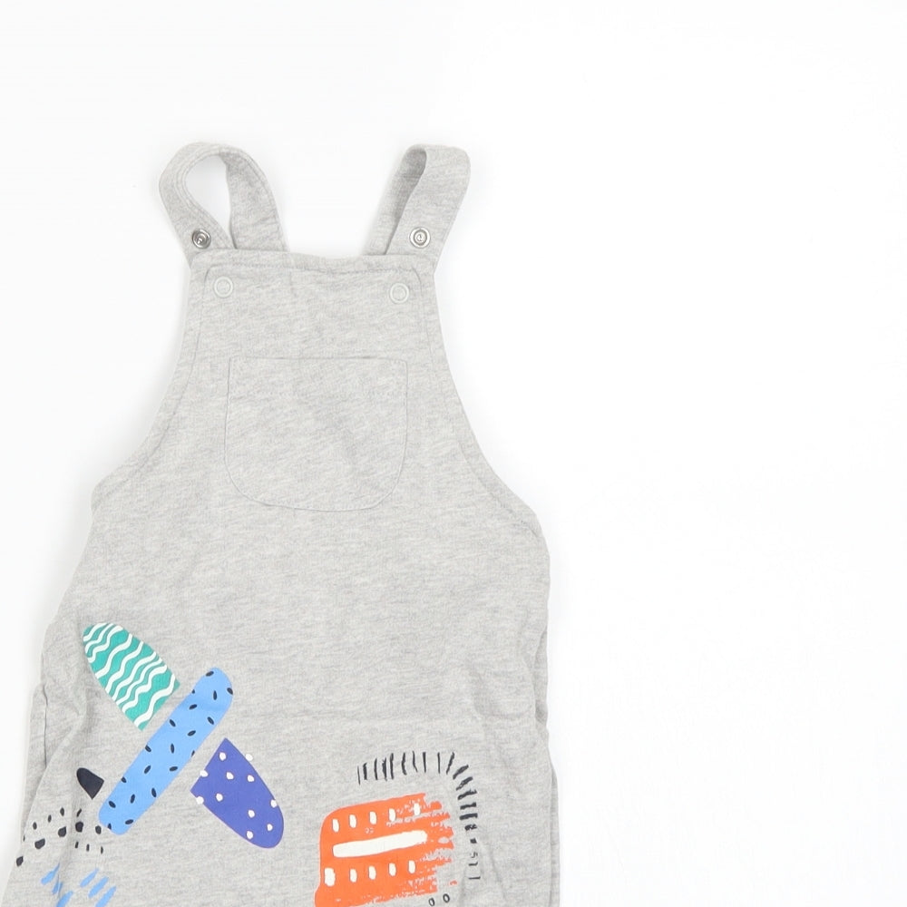 Mini Club Boys Grey  Jersey Romper One-Piece Size 3-6 Months