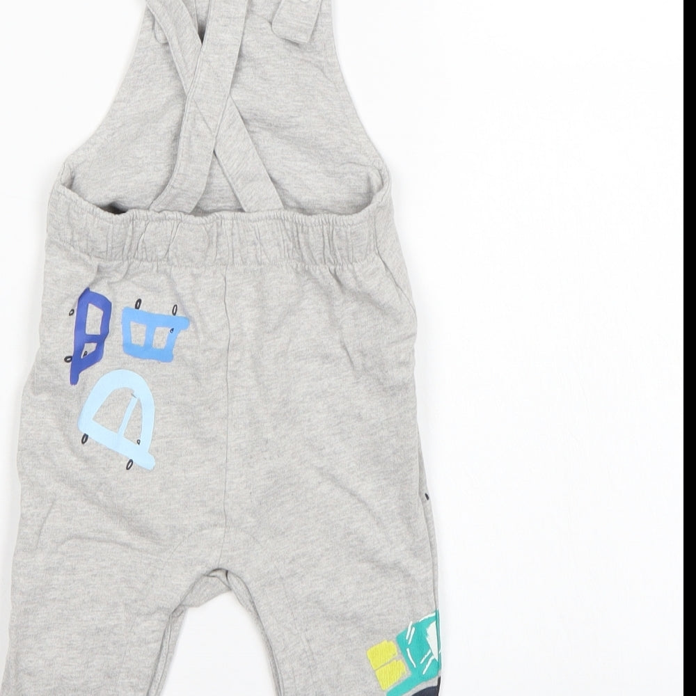 Mini Club Boys Grey  Jersey Romper One-Piece Size 3-6 Months