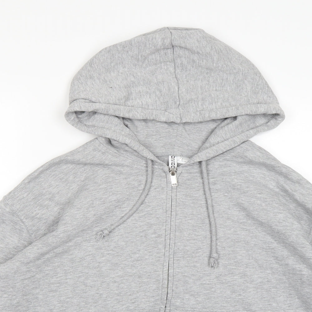 Divided by H&M Womens Grey  Jersey Full Zip Hoodie Size M