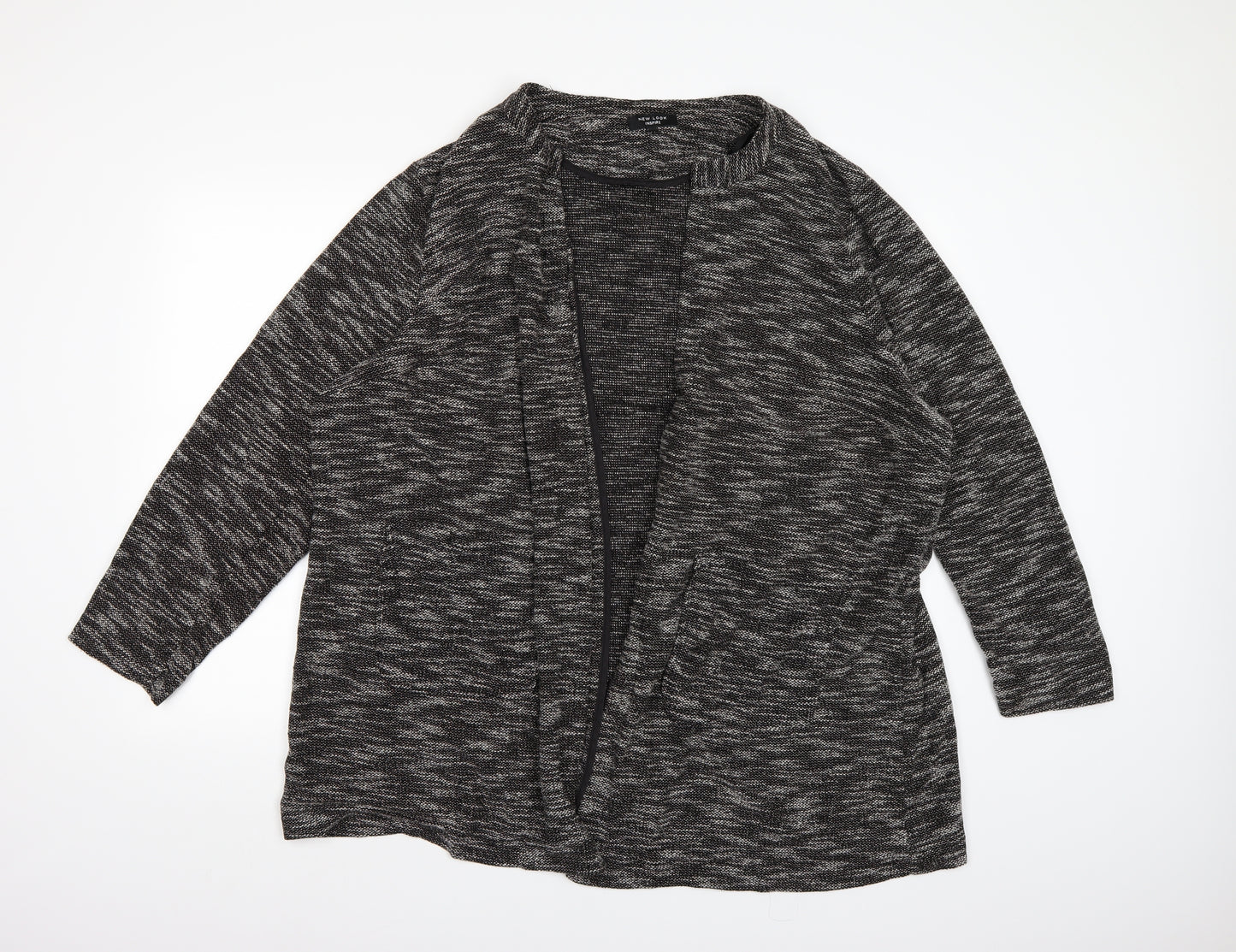 New Look Womens Grey  Knit Cardigan Jumper Size 26