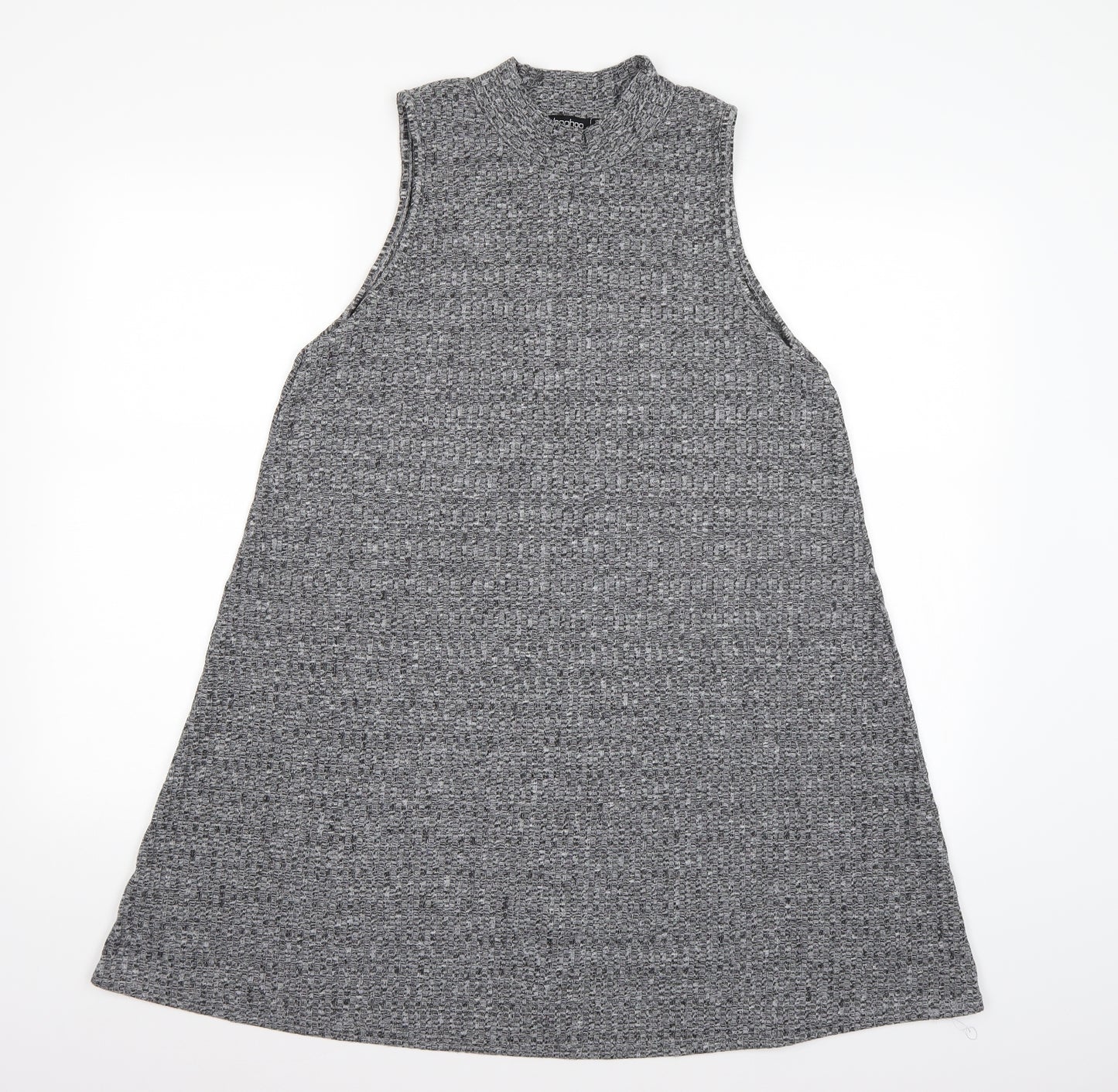 Boohoo Womens Grey  Knit Jumper Dress  Size 14