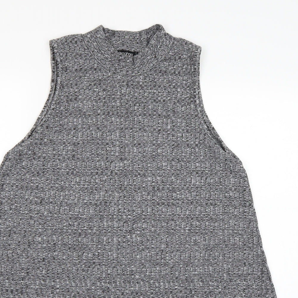 Boohoo Womens Grey  Knit Jumper Dress  Size 14