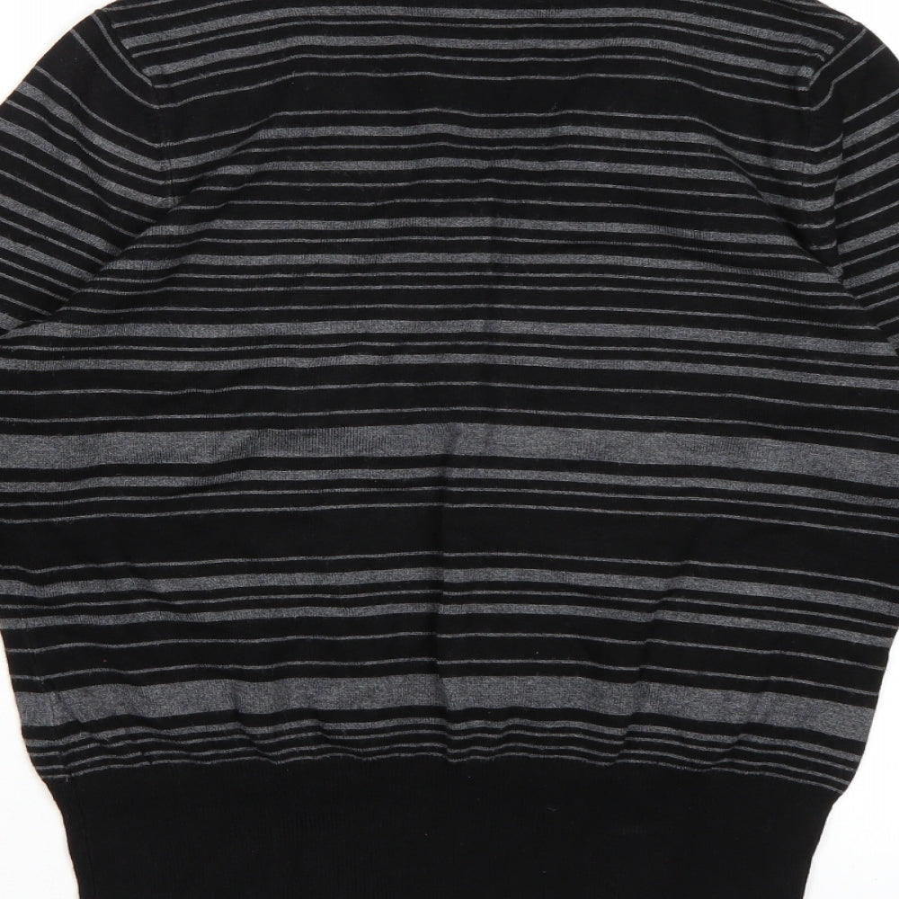 Debenhams Womens Grey Striped Knit Pullover Jumper Size 14
