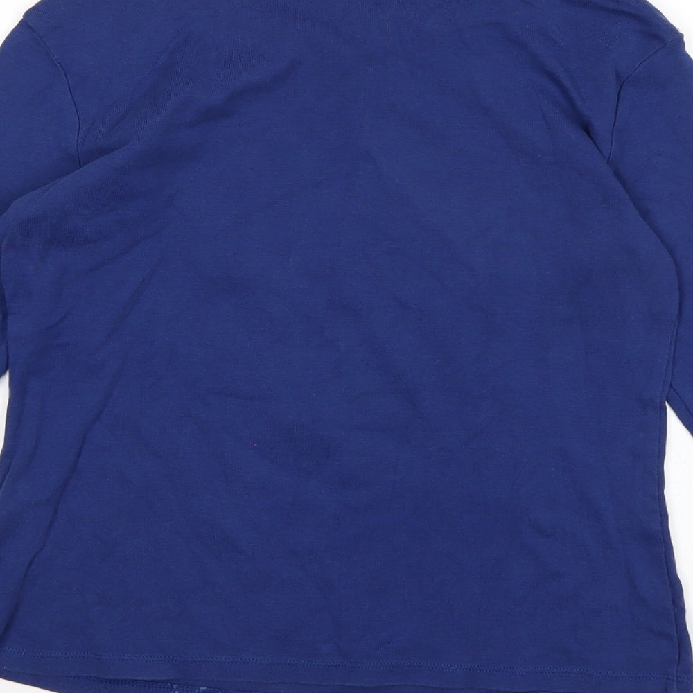 Marks and Spencer Womens Blue Floral  Basic T-Shirt Size 10