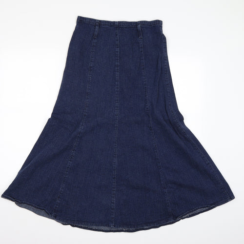 Per Una Womens Blue  Denim Swing Skirt Size 10
