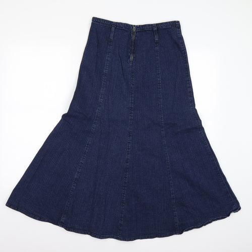 Per Una Womens Blue  Denim Swing Skirt Size 10