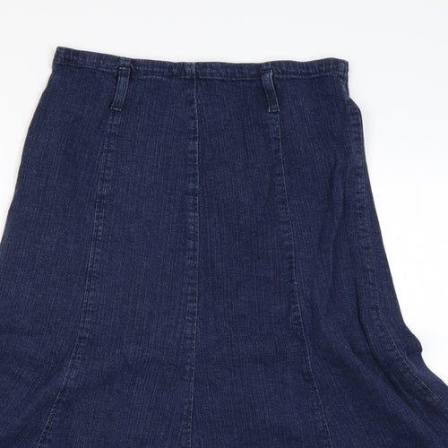 Per Una Womens Blue  Denim Swing Skirt Size 10