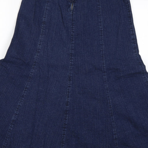 Per Una Womens Blue  Denim Swing Skirt Size 10