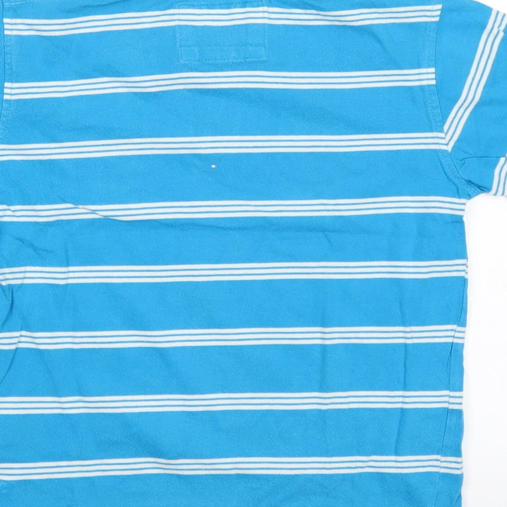 Matalan Boys Blue Striped  Basic Polo Size 6-7 Years