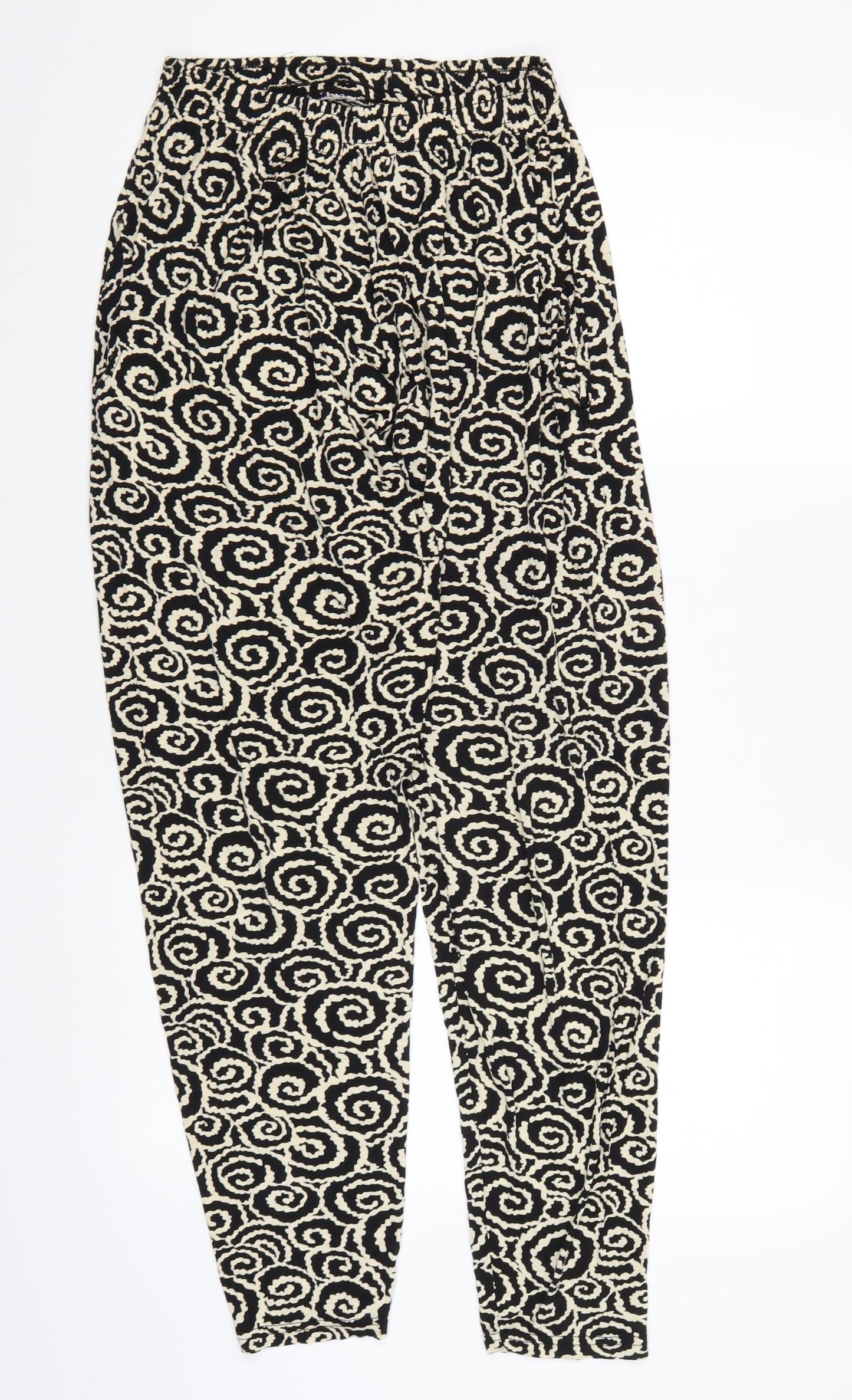 Preworn Womens Brown Geometric  Harem Trousers Size L L27 in