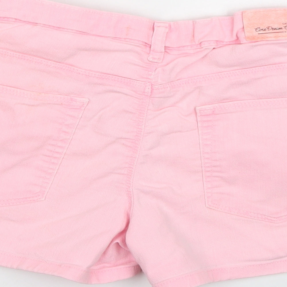 ZARA Girls Girls Pink  Denim Hot Pants Shorts Size 11-12 Years