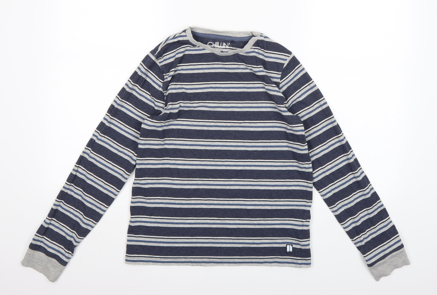 NEXT Boys Black Striped  Basic T-Shirt Size 13 Years