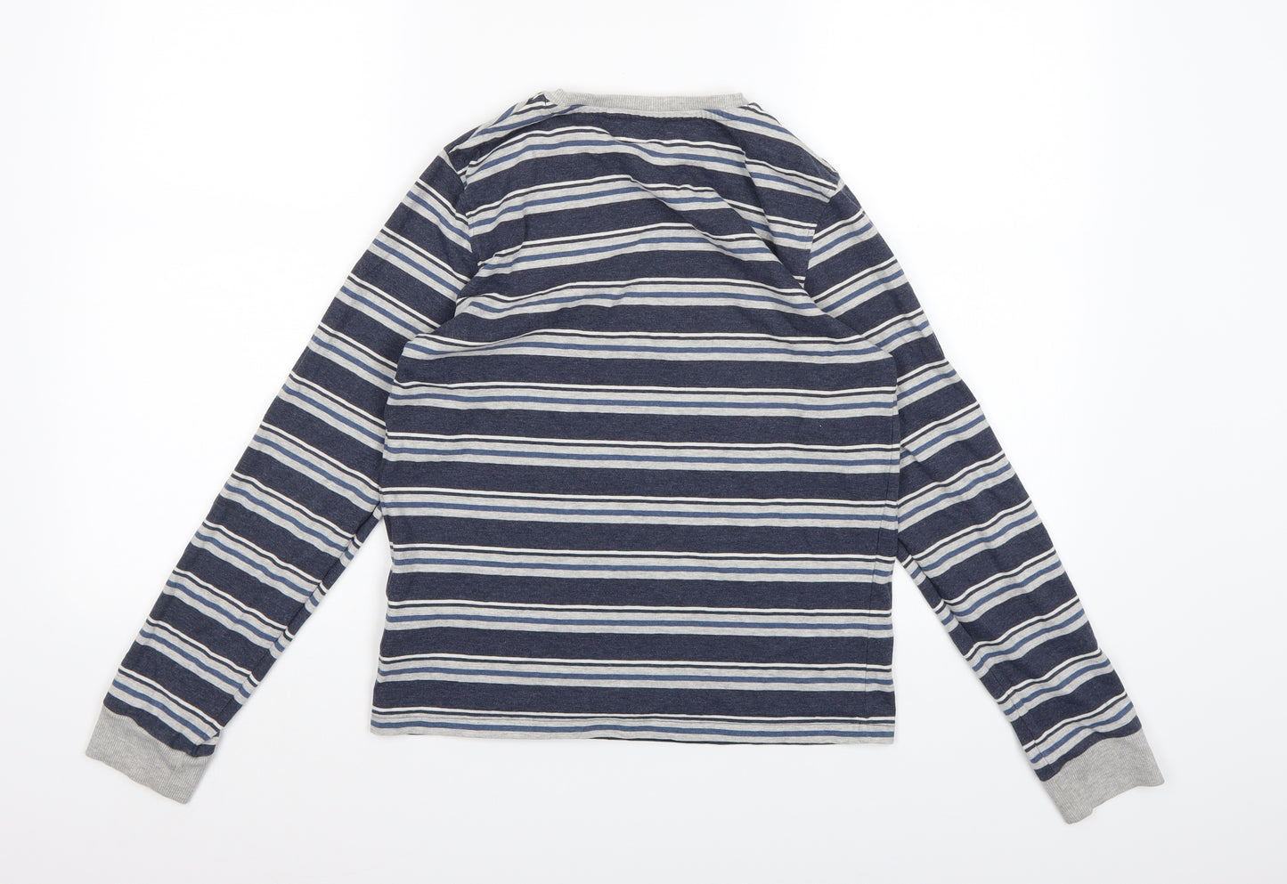 NEXT Boys Black Striped  Basic T-Shirt Size 13 Years