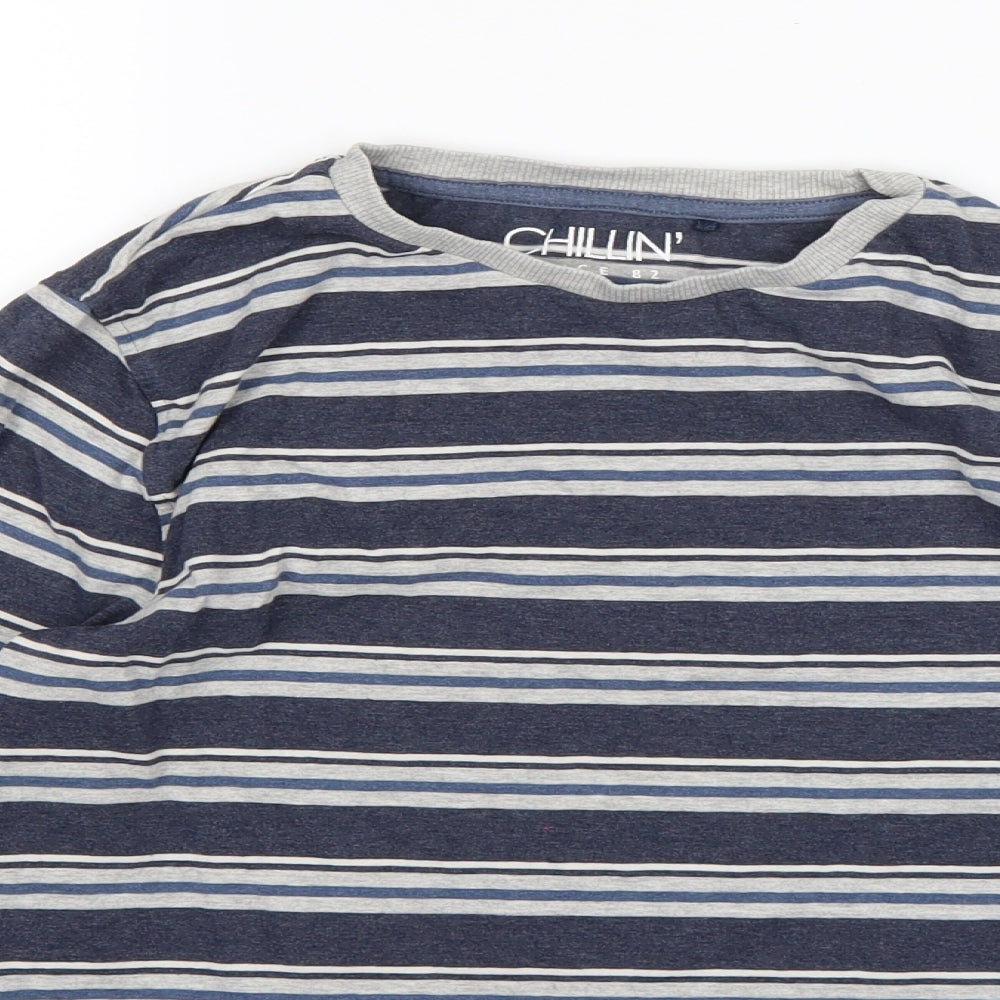 NEXT Boys Black Striped  Basic T-Shirt Size 13 Years