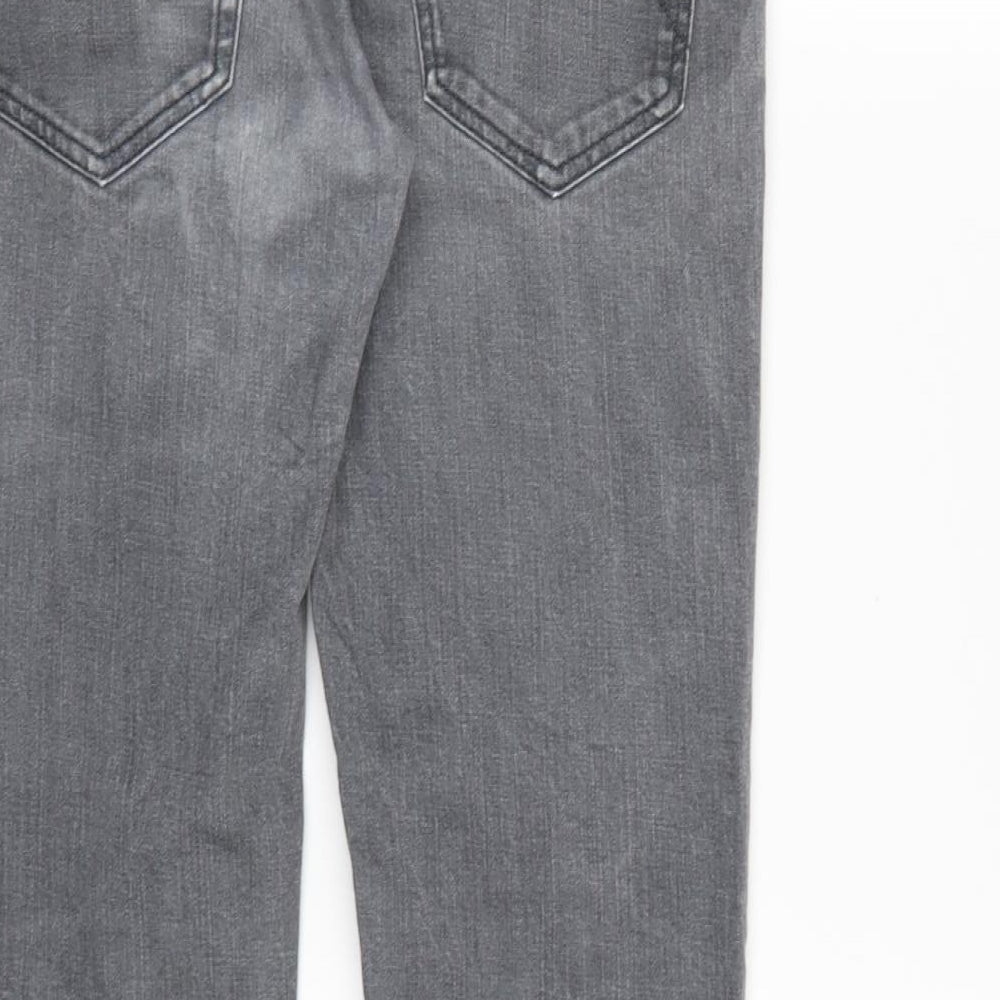 Debenhams Mens Grey  Denim Straight Jeans  L30 in