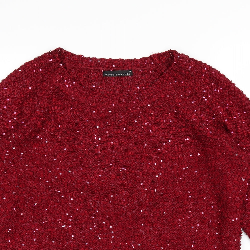 David Emanuel Womens Red   Basic T-Shirt Size M