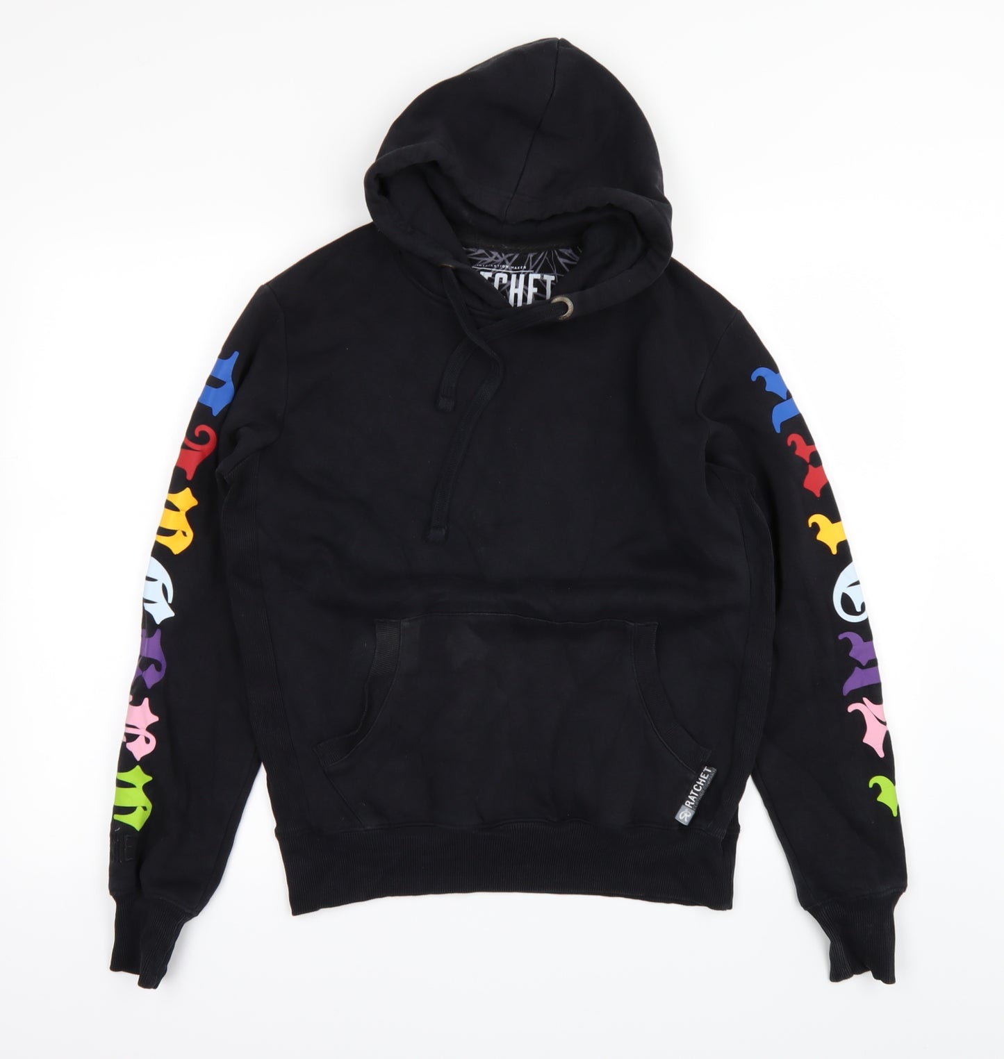 Rachet Mens Black   Pullover Hoodie Size XS