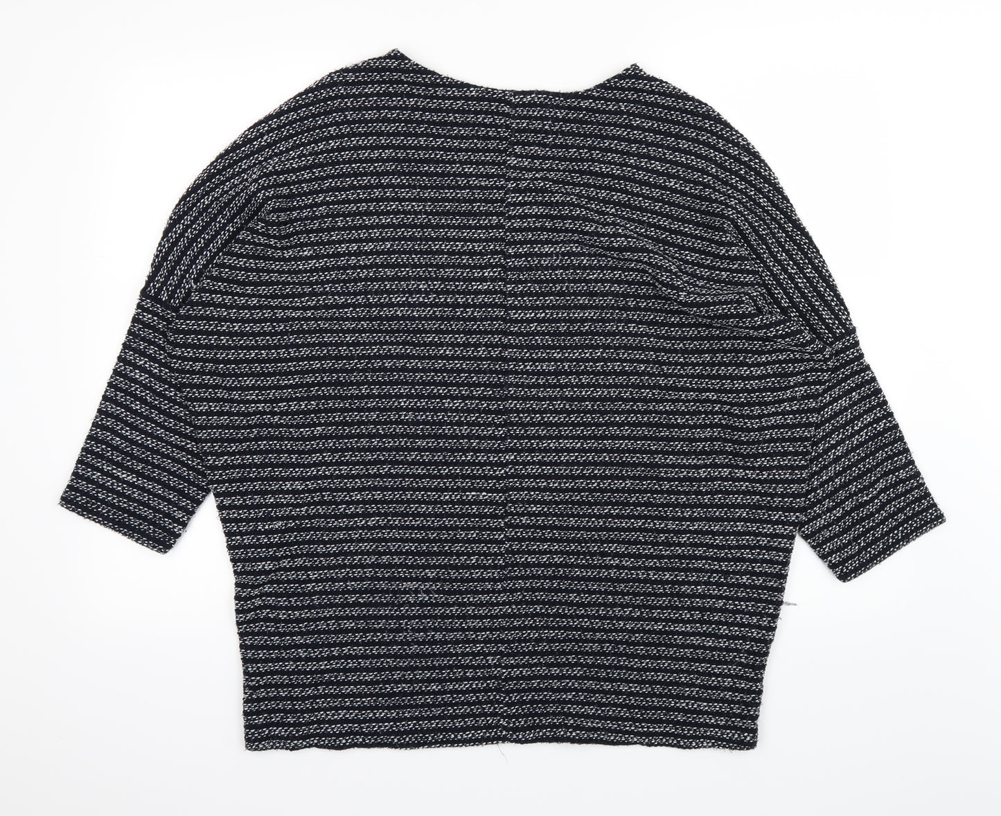 Apricot Womens Blue Striped  Basic T-Shirt Size M