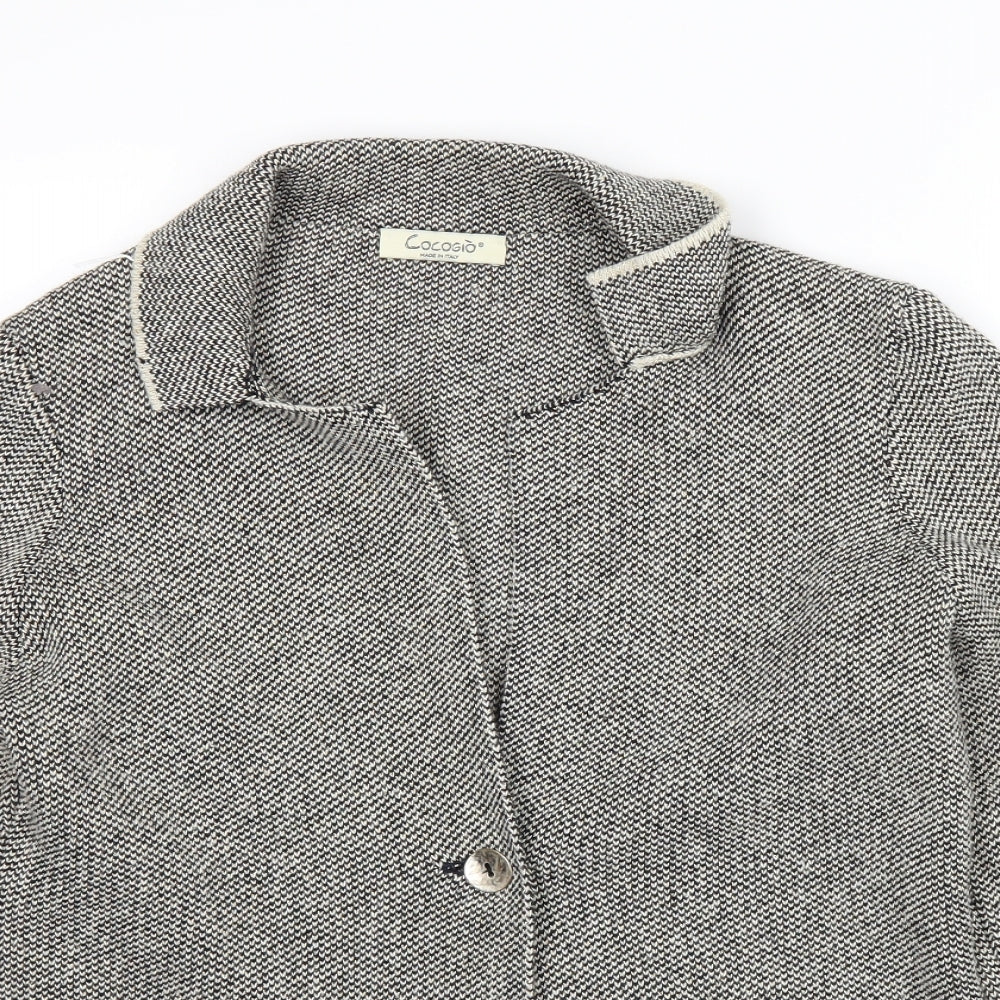 Cocogio Womens Black   Cardigan Jumper Size 14