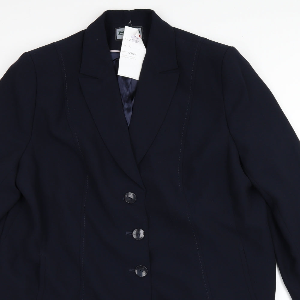 busy Mens Blue   Overcoat Coat Size L