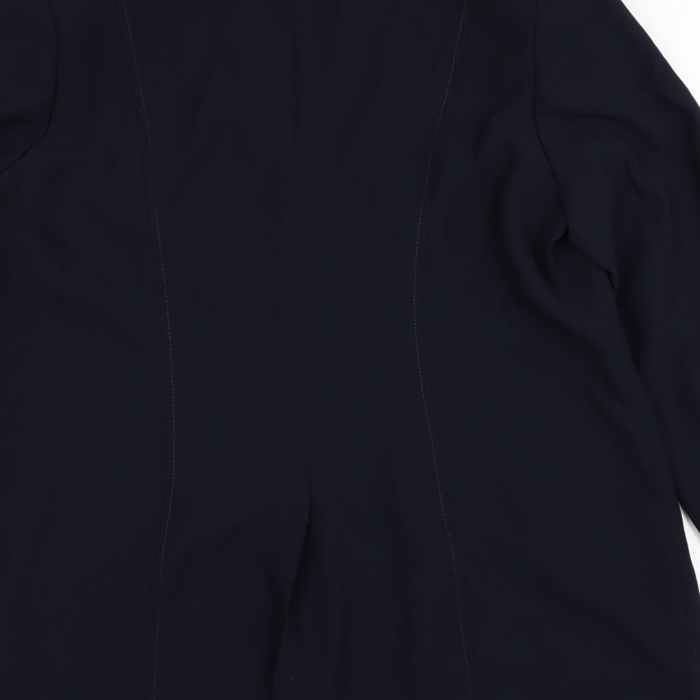 busy Mens Blue   Overcoat Coat Size L