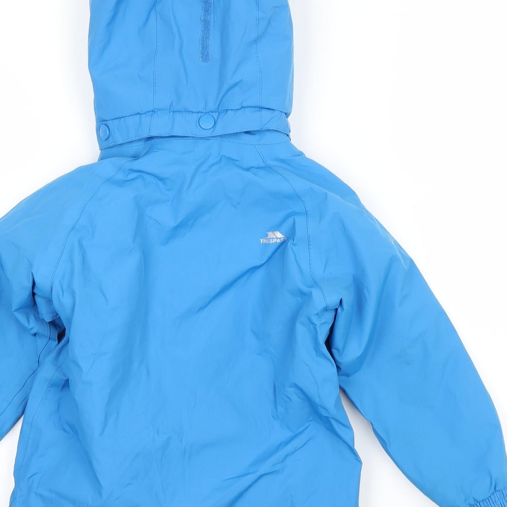 Tresspass Boys Blue   Rain Coat Coat Size 2-3 Years
