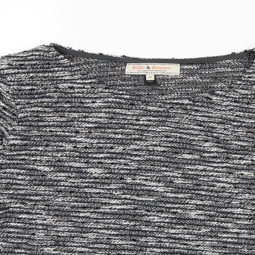 Billie & Blossom Womens Black   Basic T-Shirt Size 12