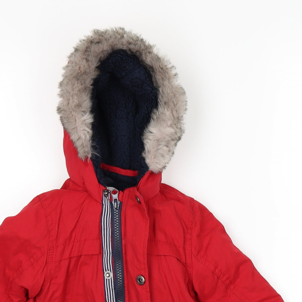 F&F Baby Red   Rain Coat Coat Size 9-12 Months