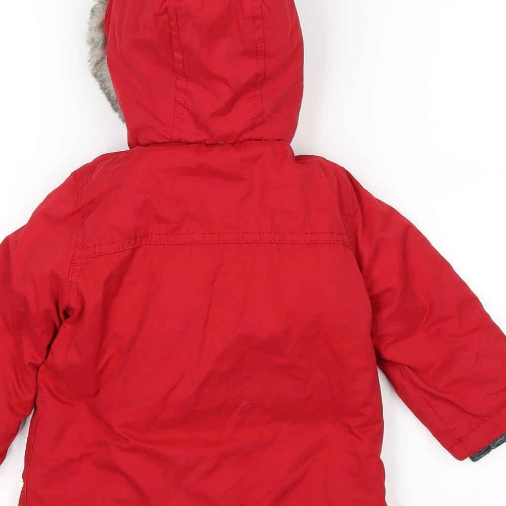 F&F Baby Red   Rain Coat Coat Size 9-12 Months