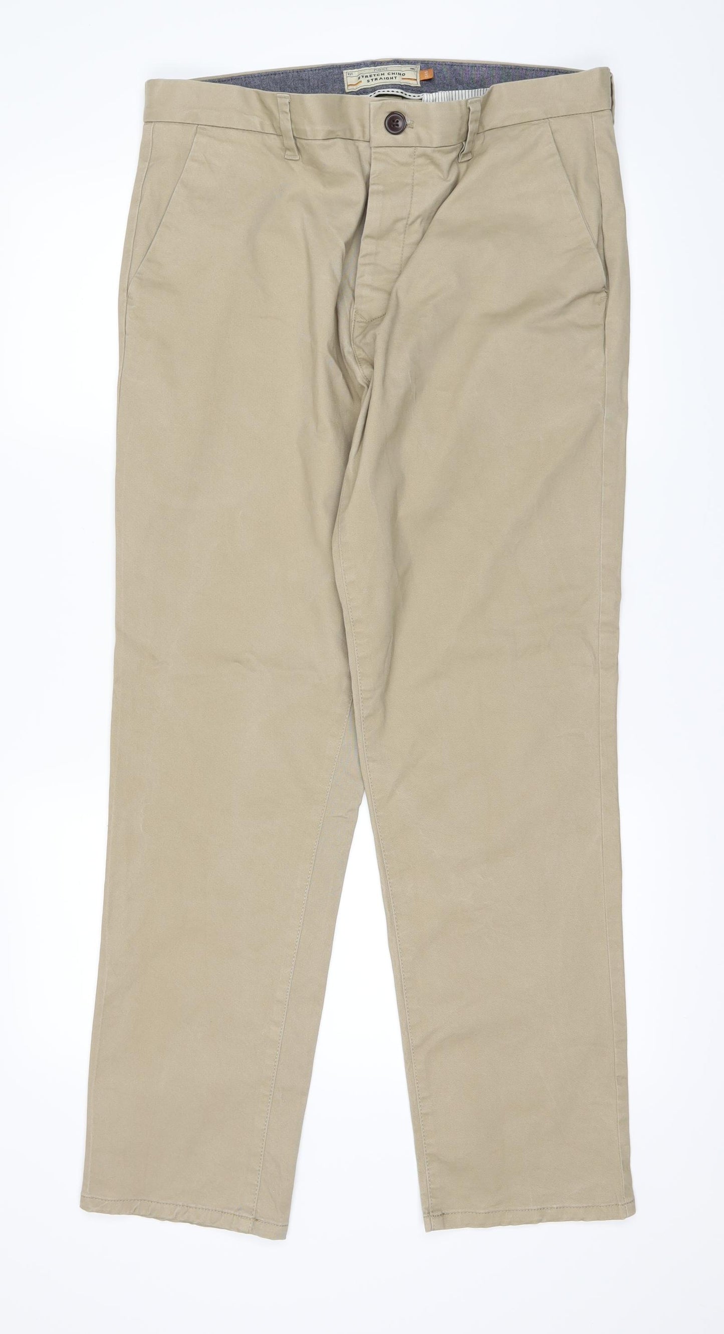 NEXT Mens Brown   Chino Trousers Size 34 L29 in