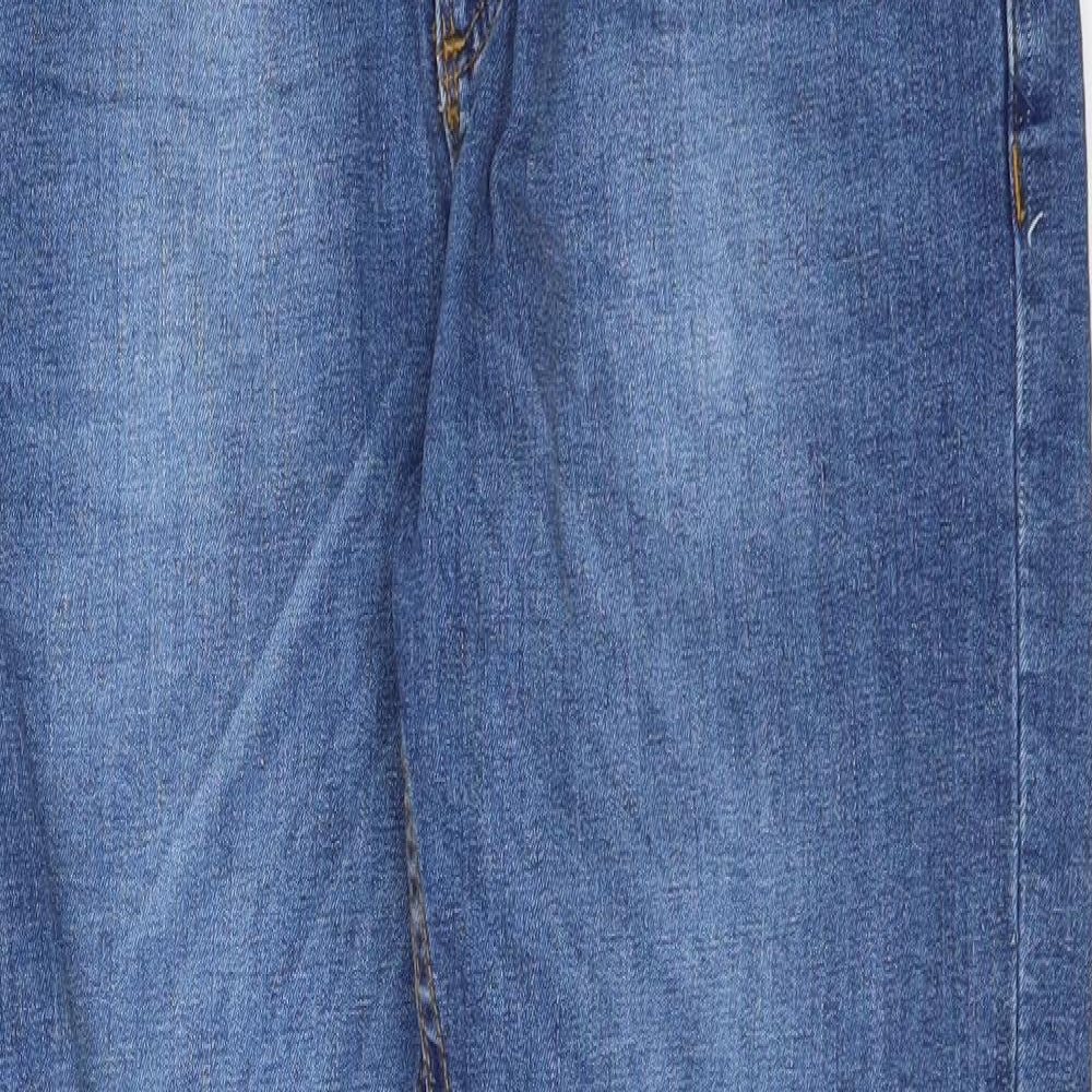 River Island Mens Blue  Denim Straight Jeans Size 34 L29 in