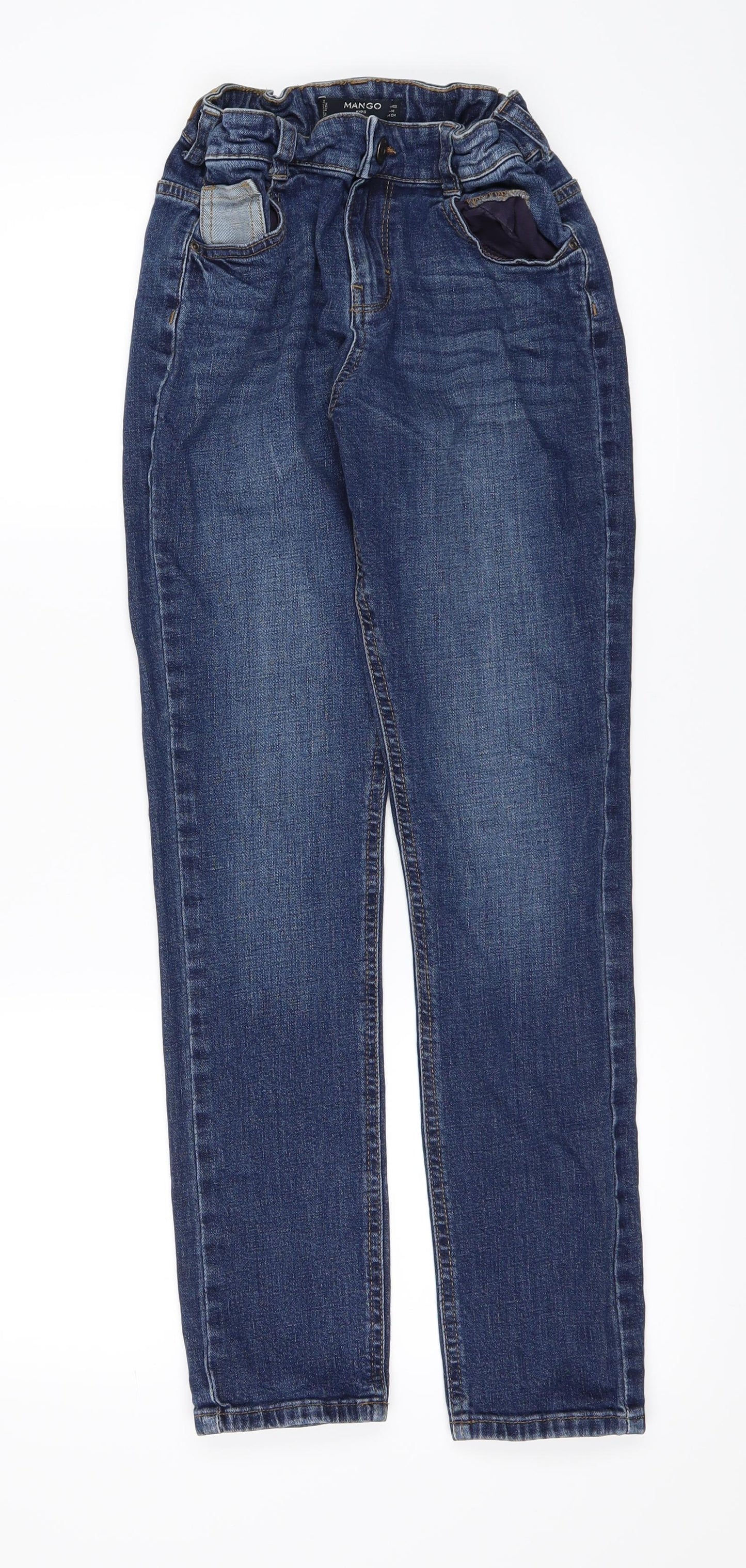 Mango Girls Blue  Denim Straight Jeans Size 13-14 Years