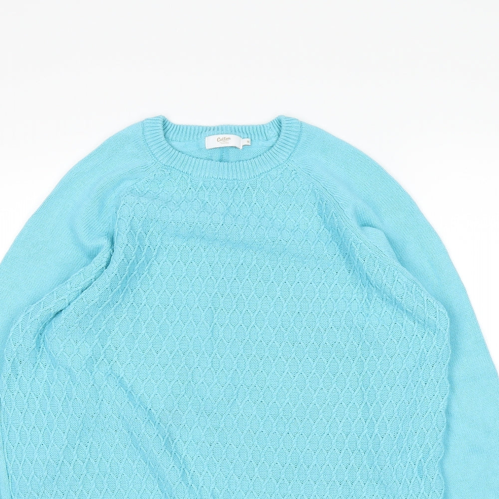 Cotton Traders Mens Blue   Pullover Jumper Size M