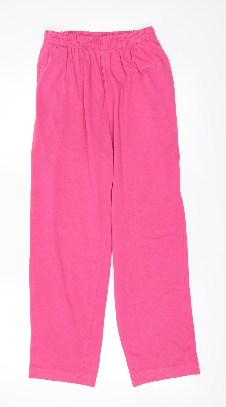 Reebok Womens Pink Sweatpants Trousers Size S L24 in