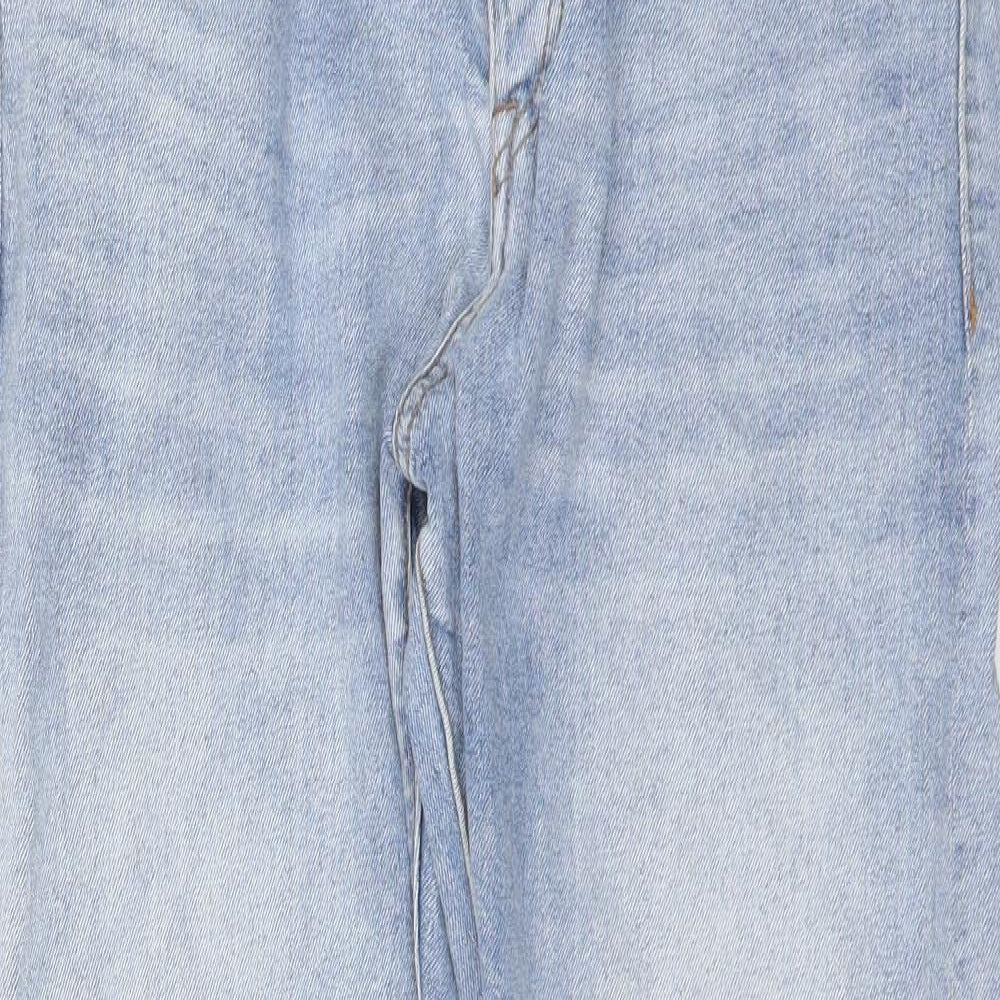 H&M Womens Blue  Denim Straight Jeans Size 32 L30 in