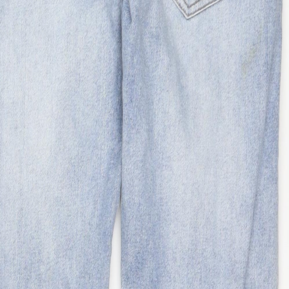 H&M Womens Blue  Denim Straight Jeans Size 32 L30 in